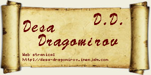 Desa Dragomirov vizit kartica
